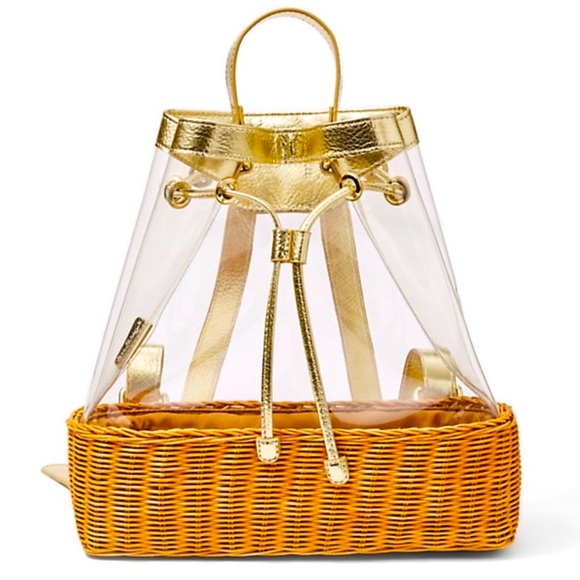 Lilly Pulitzer Ellamae Clear Wicker Backpack - Picture 14 of 14